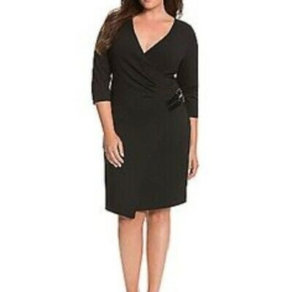 Lane Bryant (6th & Lane) Black wrap dress